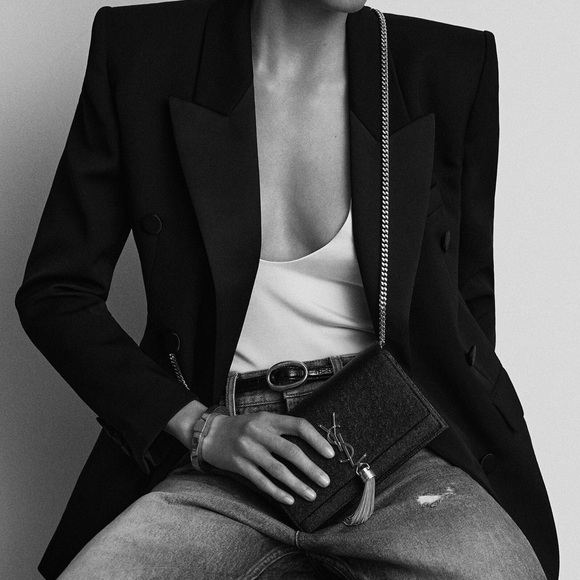 Ysl Saint Laurent Kate Tassel Chain Wallet - Picture 12 of 12